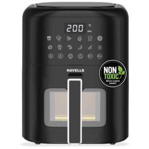 Havells Prolife Vista Digital Air Fryer 4.2 Ltr|1350 Watts|See Through Window|Aerocrisp Tech: Rapid air circulation in every direction|Non Stick Silicon Coated Basket|2Yr Door Step Warranty