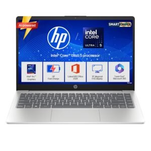 HP 15 Smartchoice, Intel Core Ultra 5 125H 12 TOPS, 24GB DDR5 (Upgradeable) 1TB SSD,Anti-Glare, FHD, 15''/39.6cm,Win11, M365*Office24, Silver, 1.65kg, FD1458TU, FHD Camera w/Shutter, Backlit AI Laptop